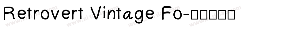 Retrovert Vintage Fo字体转换